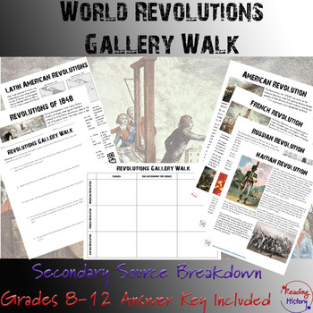 Preview of World Revolutions Gallery Walk/Stations