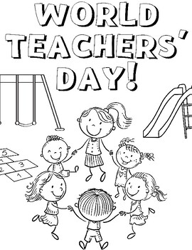 World Teachers' Day Printable Coloring Pages by HenRyCreated | TPT