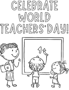 World Teachers' Day Printable Coloring Pages by HenRyCreated | TPT