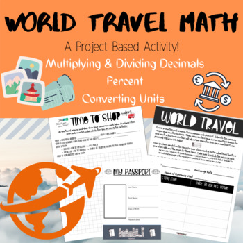 Preview of World Travel Math- Real World Multiplying and Dividing Decimals Practice!