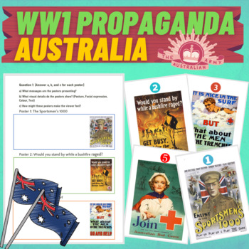 Preview of World War 1 - Australian Propaganda Printable Activity