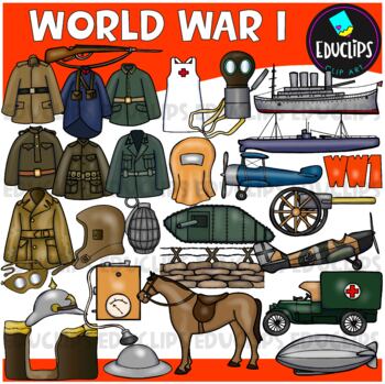 Preview of World War 1 Clip Art Set {Educlips Clipart}