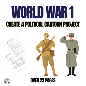 Preview of World War 1 - Create a Political Cartoon Project Grades 6-12