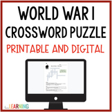 World War 1 Crossword Puzzle Activity with Google Slides