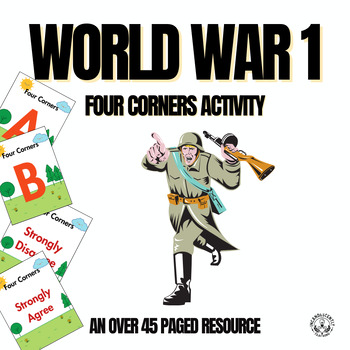 Preview of World War 1 Four Corners Activity:  Grades 5-12