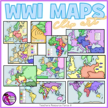 Preview of World War 1 maps clipart