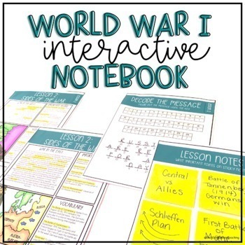 World War 1 Interactive Notebook by Such Sweetness in Teaching | TpT