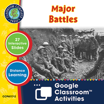 Preview of World War 1: Major Battles - Google Slides Gr. 5-8