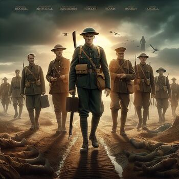 Preview of World War 1 Movie Viewing Guide BUNDLE: Summaries/Vocabulary/Questions