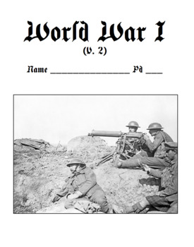 Preview of World War 1 Notes Packet / WW1 / The Great War (Version 2) (Fill in the Blanks)