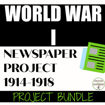 Preview of World War 1 Project Newspaper Bundle