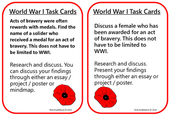 world war 1 research task
