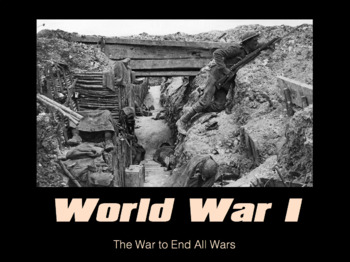 Preview of World War 1 Slideshow / WW1 / The Great War (for Notes Packets versions 1-2)