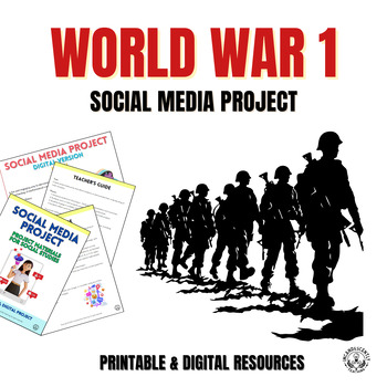 Preview of World War 1 Social Media Project with Digital Resources: Grades 6-12