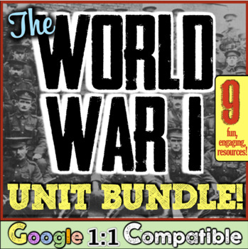 Preview of World War 1 Unit Plan Activities | 9 l Resources for WW1 American US History 
