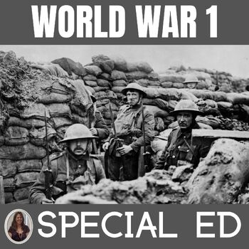 Preview of World War 1 Unit for Special Education PRINT & DIGITAL European and US History
