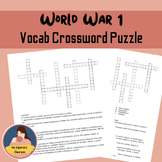 World War 1 Vocab Crossword Puzzle