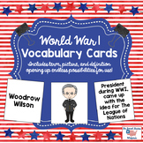 World War 1 Vocabulary Cards