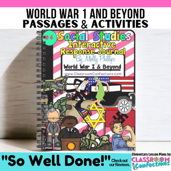 Preview of World War 1 World War 2 Reading Passages & Activities US History 5th Grade