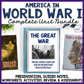 Preview of World War 1 (World War One I) Events Trench Warfare Unit Plan Bundle