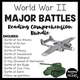 World War II 10 Major Battles Reading Comprehension Bundle