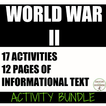 Preview of World War 2 Activities for World War II Bundle