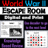 World War 2 Escape Room Activity Review Game