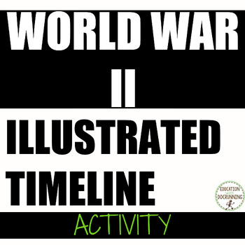 Preview of World War 2 Activity Illustrated timeline