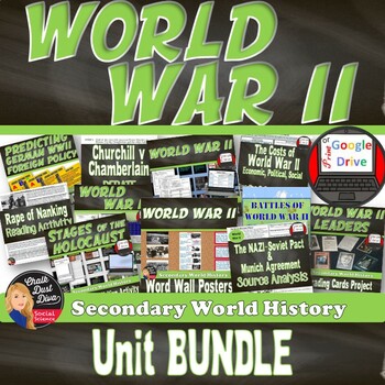 Preview of World War  II | BUNDLE | Secondary World History | SAVE $$$ | Print & Digital