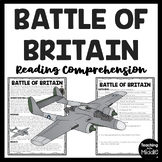 World War 2 Battle of Britain Reading Comprehension Worksh