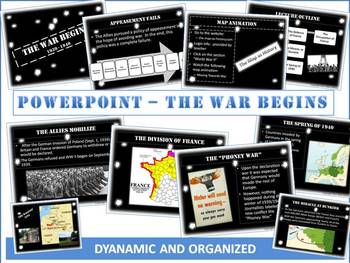 Preview of World War 2 Begins PowerPoint Lecture - Appeasement, Blitzkrieg, Poland, France