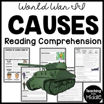 Preview of Causes of World War II (2) Informational Text  Reading Comprehension Worksheet