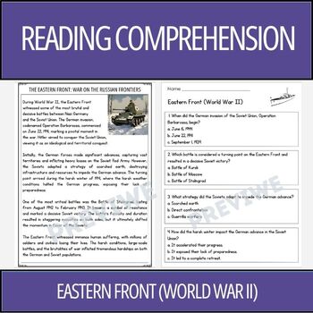 Preview of World War 2:  Eastern Front - Reading Comprehension Activity