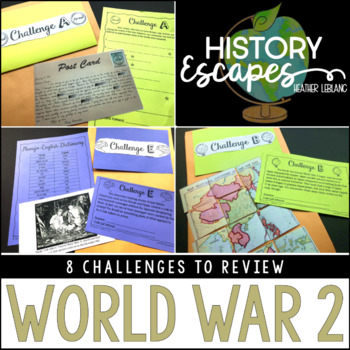 World War 2 Escape Activity, WW2 History Escape, WWII Social Studies Escape