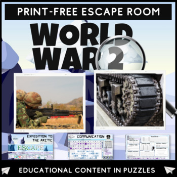 Preview of World War 2 | WWII | 20th Century Conflict | History -  Escape Room