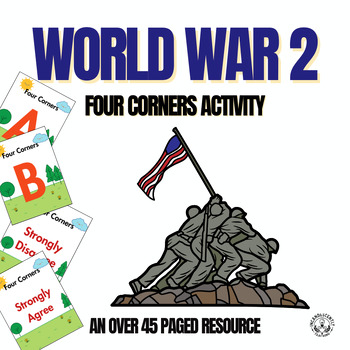 Preview of World War 2 Four Corners Activity: Grades 5-12