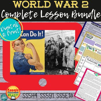 Preview of World War 2: HUGE LESSON BUNDLE ｜DIGITAL & Print