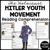 Hitler Youth Movement Reading Comprehension Worksheet, NAZ