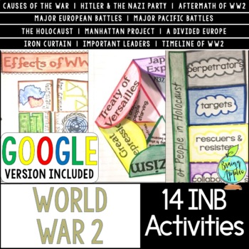 Preview of World War 2 Interactive Notebook Activities (WW2, WWII), US History INB Activity