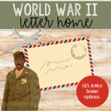 World War 2 Letter Home Activity / Creative Writing Assignment