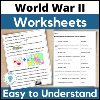 Preview of World War 2 Reading Comprehension - Middle School Social Studies - ENL