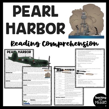 Preview of World War II (2) Attack on Pearl Harbor Reading Comprehension Worksheet