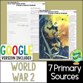 Preview of World War 2 Primary Documents Activity - WWII Primary Sources - WW2 Activity