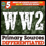 World War 2 Reading Passages Primary Source Activities + D