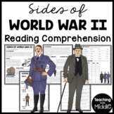 World War 2 Sides of WWII Allied & Axis Powers Reading Com