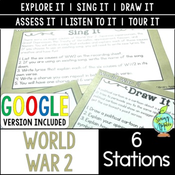 Preview of World War 2 Stations Activity - WW2 Centers - Iron Curtain - Causes of WWII
