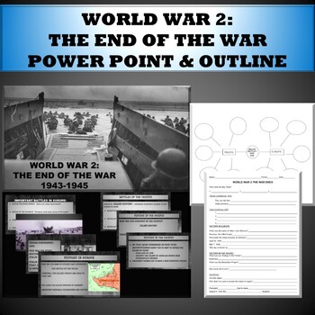 Preview of World War 2:  The End of the War power point and outline