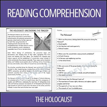 Preview of World War 2: The Holocaust - Reading Comprehension Activity