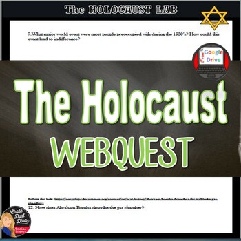 Preview of The Holocaust INTERNET LAB WEBQUEST Activity - World War II - Print & Digital