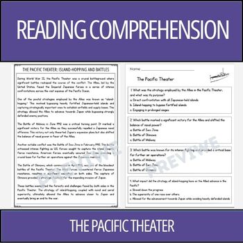 Preview of World War 2: The Pacific Theater - Reading Comprehension Activity
